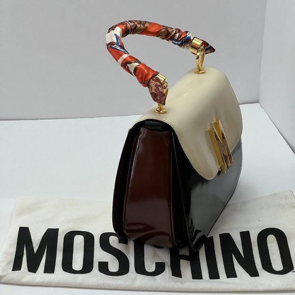 Moschino Handbags - ❤️MOSCHINO❤️ Redwall Tricolor Polished Leather Bag Italy